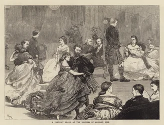 Eine Porträtgruppe auf dem Ball der Herzogin von Argyll